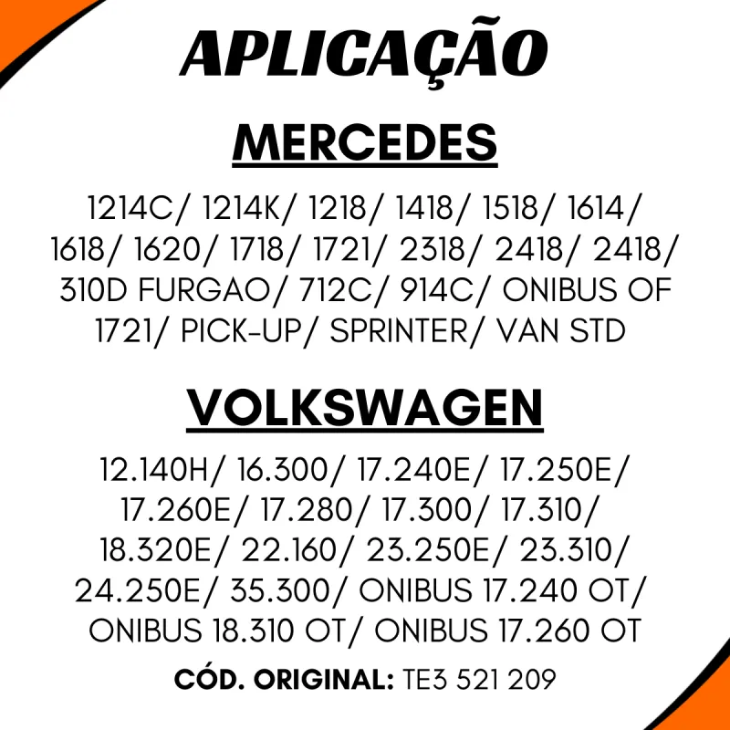 Cavalete Borracha Cardan Vw Te3521209/ Volvo 6885175/ Ford Bd7t4808b/