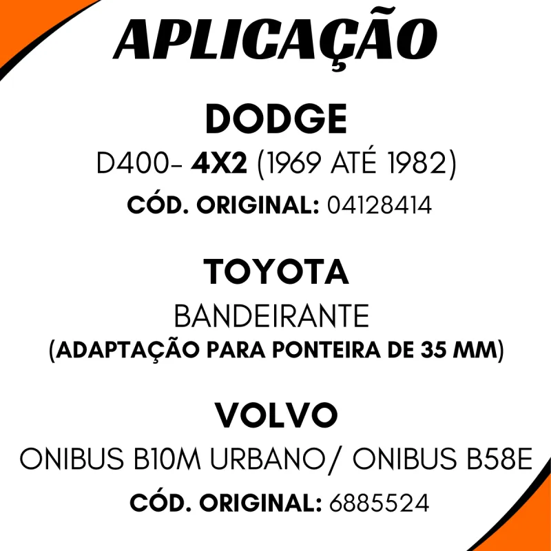 Suporte Cardan Ø 35 Mm 211579-1x Gm Volkswagen Iveco Ford Volvo