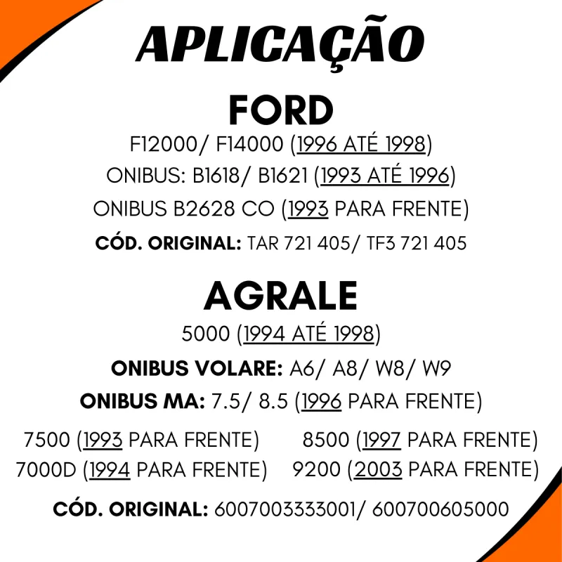 Cilindro Embreagem Agrale 6007003333001/ Ford Tar721405/ Vw Mestre