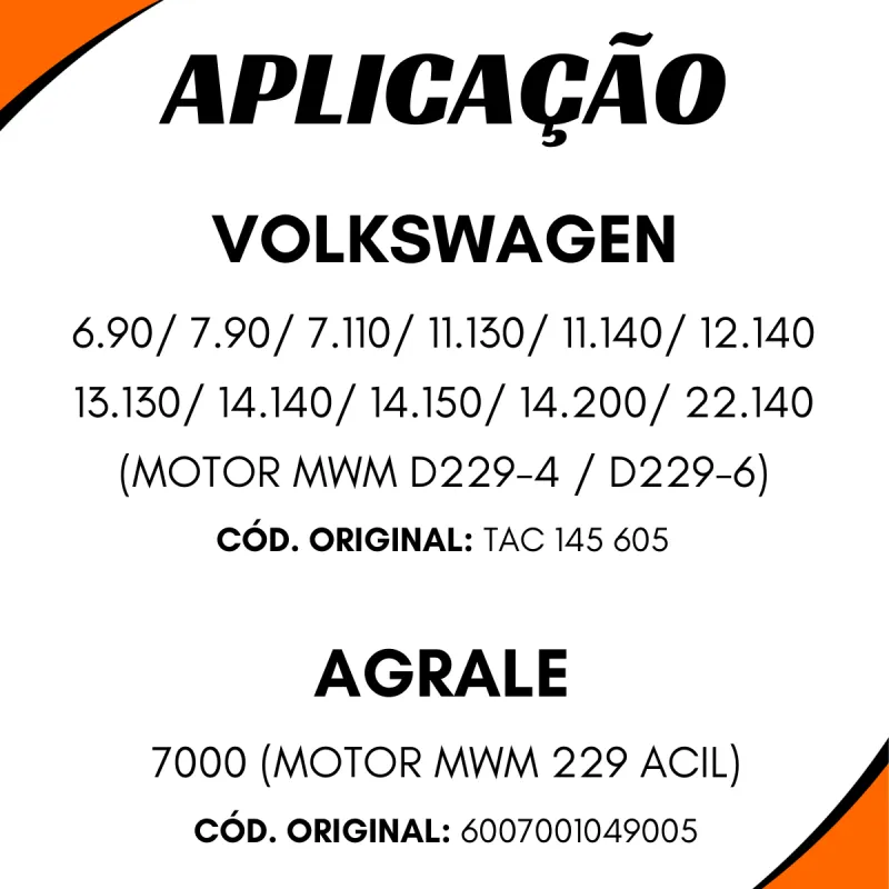 Compressor Ar Vw 6.90/ 7.90/ 7.110/ 11.130/ 11.140/ 12.140/ 13.130
