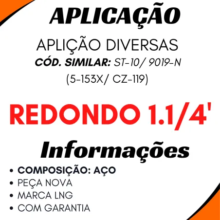 Terminal Bomba Redondo 1.1/4 Aço (5-153x/ Cz-119)