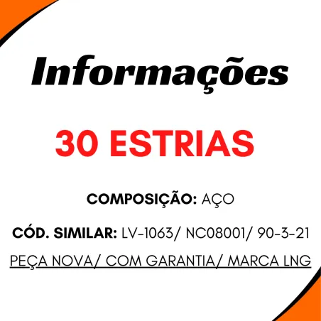 Luva Cardan 30 Estrias Agrale 13000/ Volvo Vm210/ Mbb 6954100008/ Vw