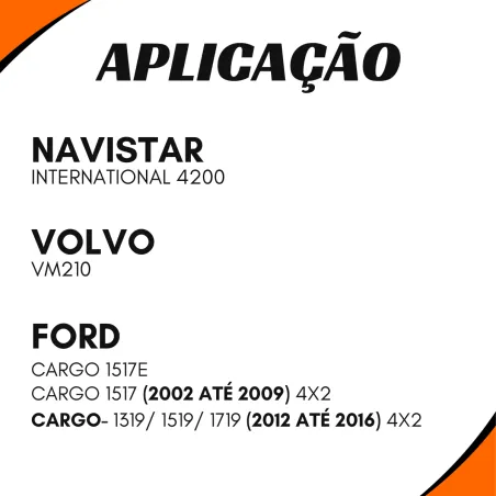 Ponteira Cardan Tras. Ford/ Volvo/ Navistar/ Mbb/ Vw/ Agrale 30
