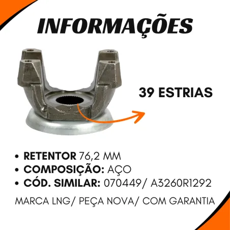 Terminal Diferencial Aço 39 Est. Mbb 0003530645 Ford Tmg525283 Iveco