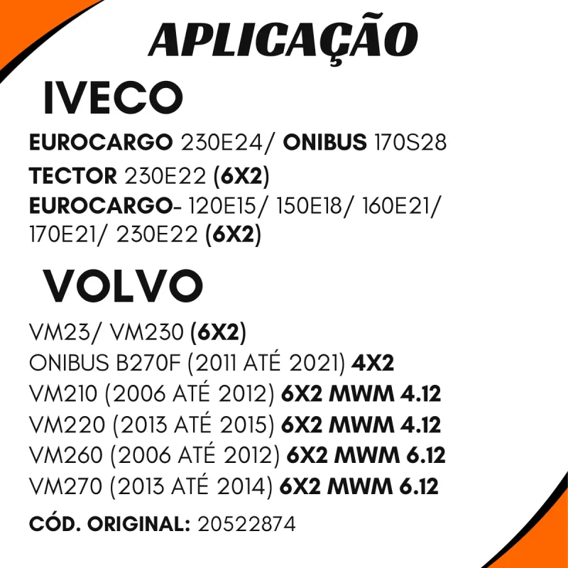 Suporte Cardan C/ Regulag Volvo 20522874/ Mbb 0004100221/ Ford