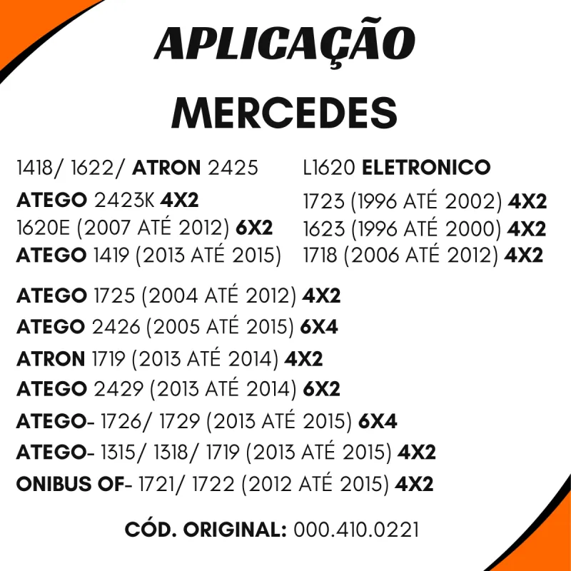 Suporte Cardan C/ Regulag Volvo 20522874/ Mbb 0004100221/ Ford