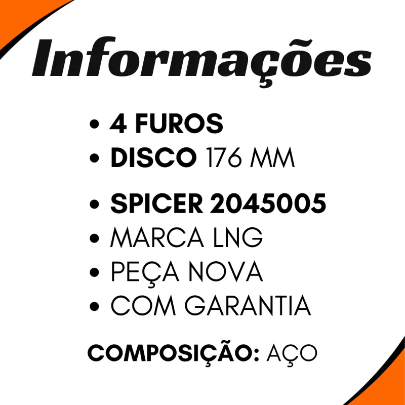 Flange Cardan (De Orelha) Daf Xf 105ftt/ Vw 2u2521145a/ Iveco