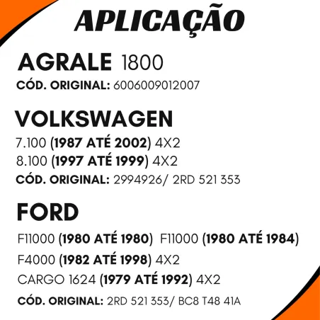 Luva Cardan Vw 2rd521353/ Agrale 1800/ Ford 2rd521353 16 Estrias