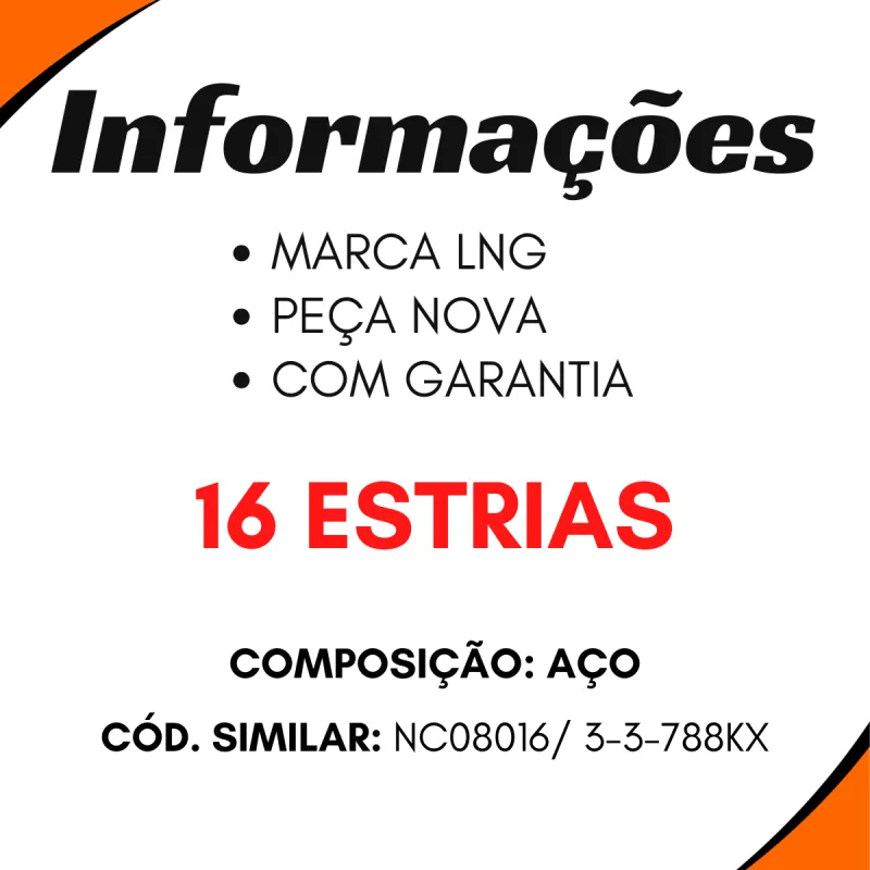 Luva Cardan Vw 2rd521353/ Agrale 1800/ Ford 2rd521353 16 Estrias