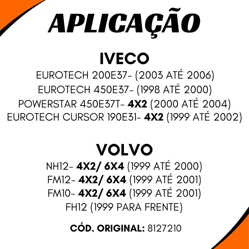 Flange Cardan (Central) Mbb 0004110745/ Iveco Cursor, Eurotech/ Volvo