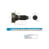 Ponteira Cardan (C/Rosca) Vw/ Mbb/ Ford/ Navistar 38 Estrias Rolam.