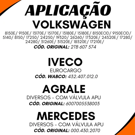 Silenciador Válvula Apu Iveco, Vw 2tb607574, Mbb 0004302070, Agrale