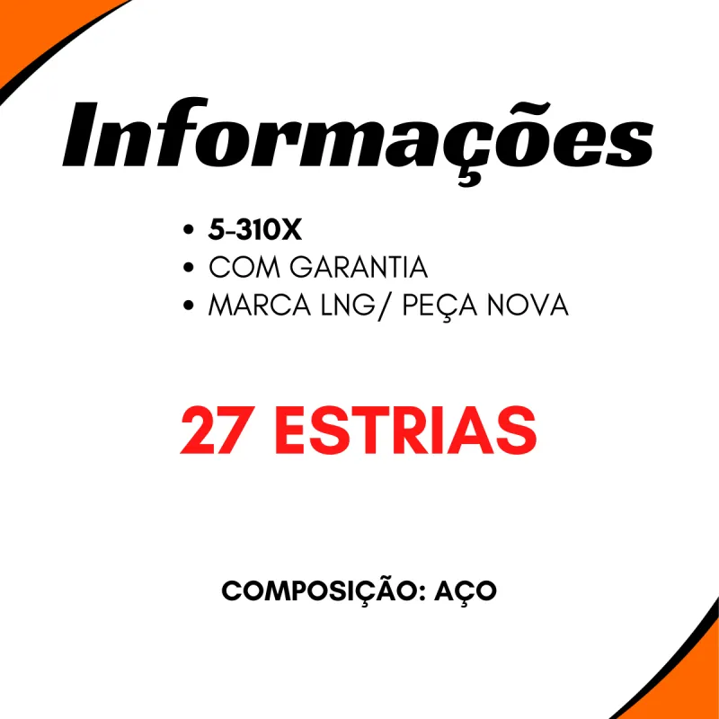 Luva Cardan Gm Opala/ Ford Belina/ Pampa/ Valtra - 27 Estrias