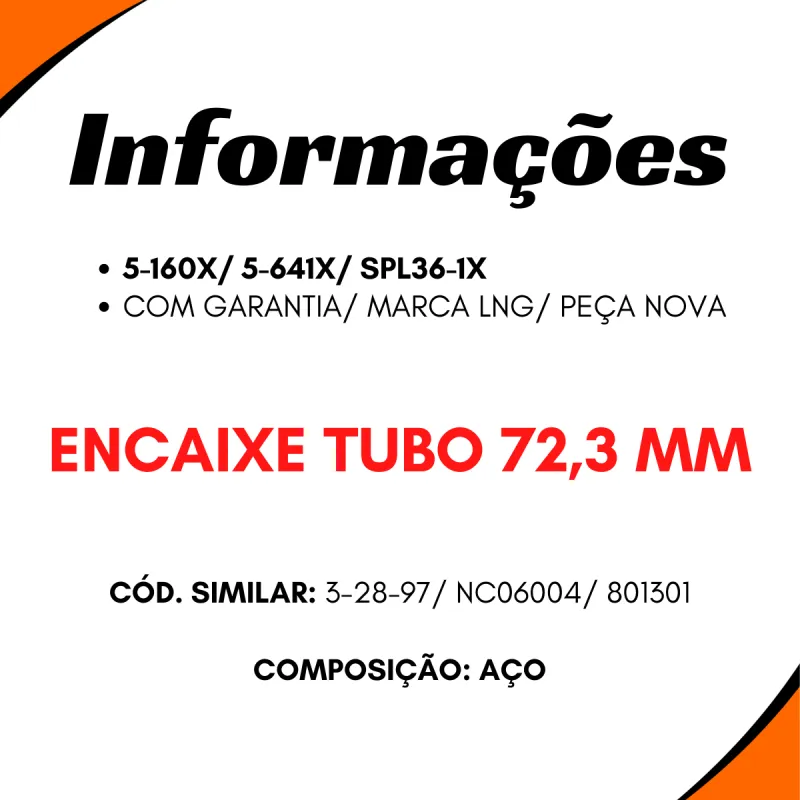 Garfo Cardan Tubo 72,3mm (5-160x)