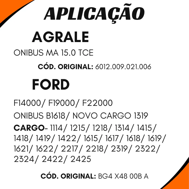 Suporte Cardan Compl. Vw 0004100222/ Iveco/ Volvo/ Gm 94652433/ Ford