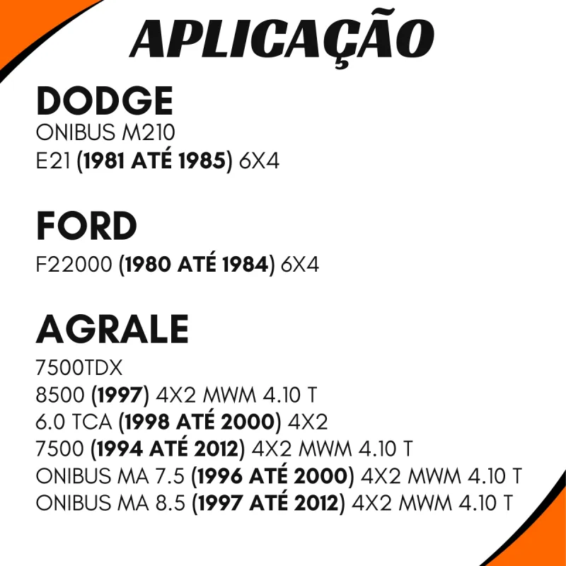 Ponteira Cardan Tras. Ford/ Mbb/ Vw/ Agrale 16 Estrias (Encaixe Tubo
