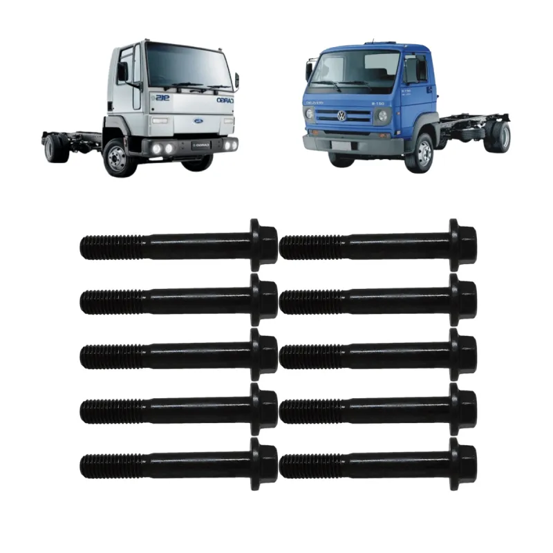 Kit 10 Parafusos Coletor Escape Vw-Iveco-Ford