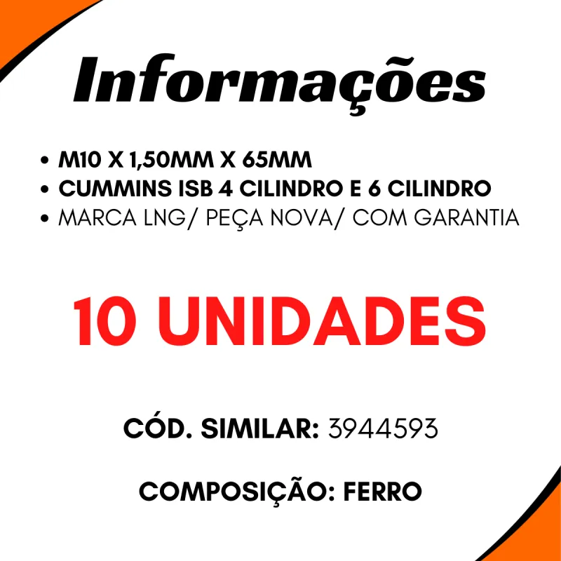Kit 10 Parafusos Coletor Escape Vw-Iveco-Ford