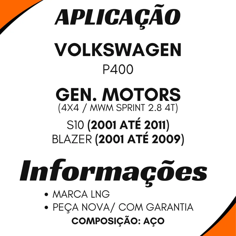Flange Cardan (De Orelha) Gm S10/ Vw P400 4 Furos Disco C/C Furo 95,3