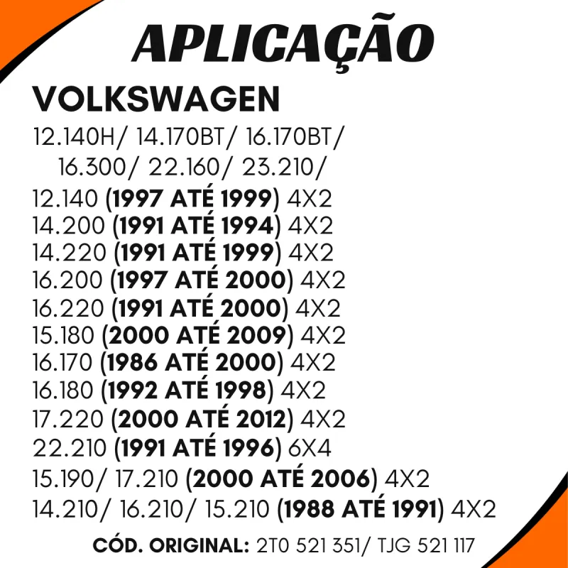 Suporte Cardan Compl. Vw 2t0521351/ Mbb 0004100222/ Iveco 503355875/