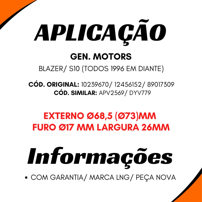 Polia Tensor Correia Gm S10/ Blazer V6