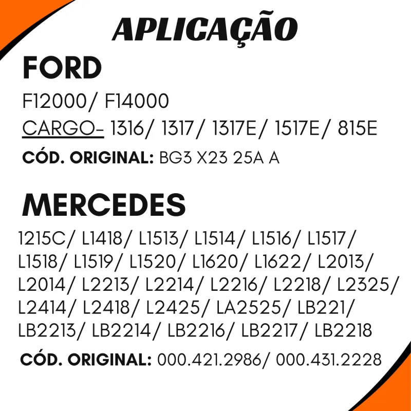 Kit 5 Diafragmas Cuica Freio 16 Ford/ Mb/ Daf