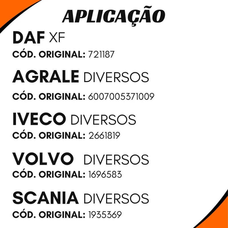 Kit 5 Diafragmas Cuica Freio 16 Ford/ Mb/ Daf
