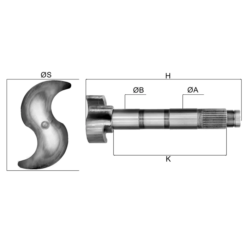 Eixo Expansores S Freio Ar Esq. Diant. Vw Teg607047/ Iveco 7149123/