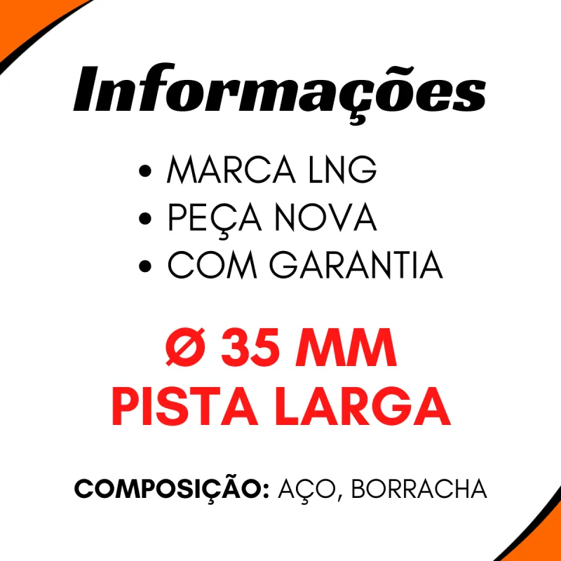 Rolamento Cardan C/Borracha 35mm Volvo Ford Vw Gm
