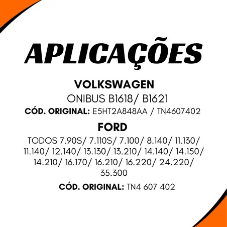 Punho Válvula Freio Mão Ford Ônibus E5ht2a848aa, Vw Tn4607402