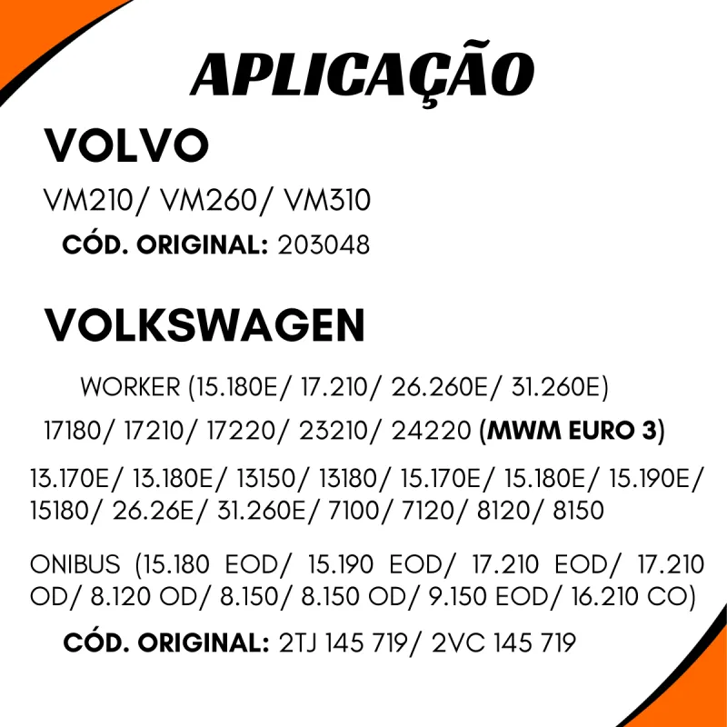 Cilindro Compressor Ar Volvo 203048/ Vw 2tj198301c/ Agrale Tipo Knorr