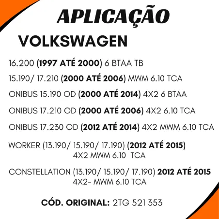 Luva Cardan Ford 1517e/ Agrale 13000/ Volvo Vm210/ Vw 2tg521353/ Mbb