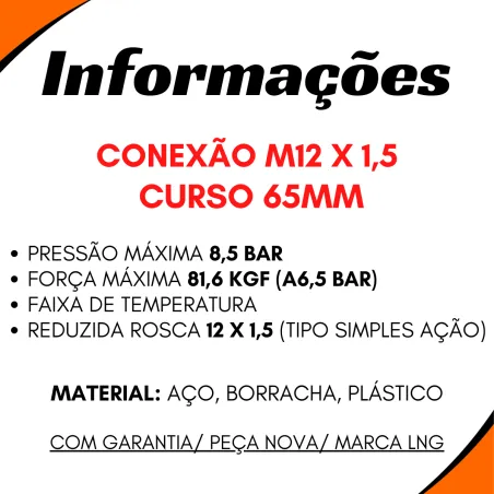 Cilindro Reduzida 12x1,5mm Mercedes