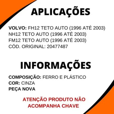 Macaneta Porta Luva Fh12/ Nh12/ Fm12 S/Chave