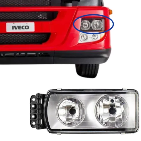 Farol Principal Esq. Mascara Cinza Stralis/ Trakker/ Tector/ Cursor