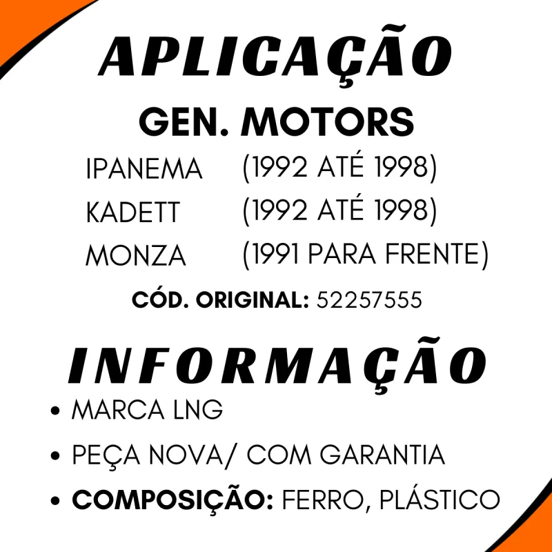 Bomba Hidráulica Gm/Chevrolet Monza (91/...) Ipanema/Kadett (92/98)