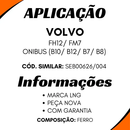 Biela Compressor Ar Volvo Fh12/ Fm7/ B7/ B8/ B10/ B12