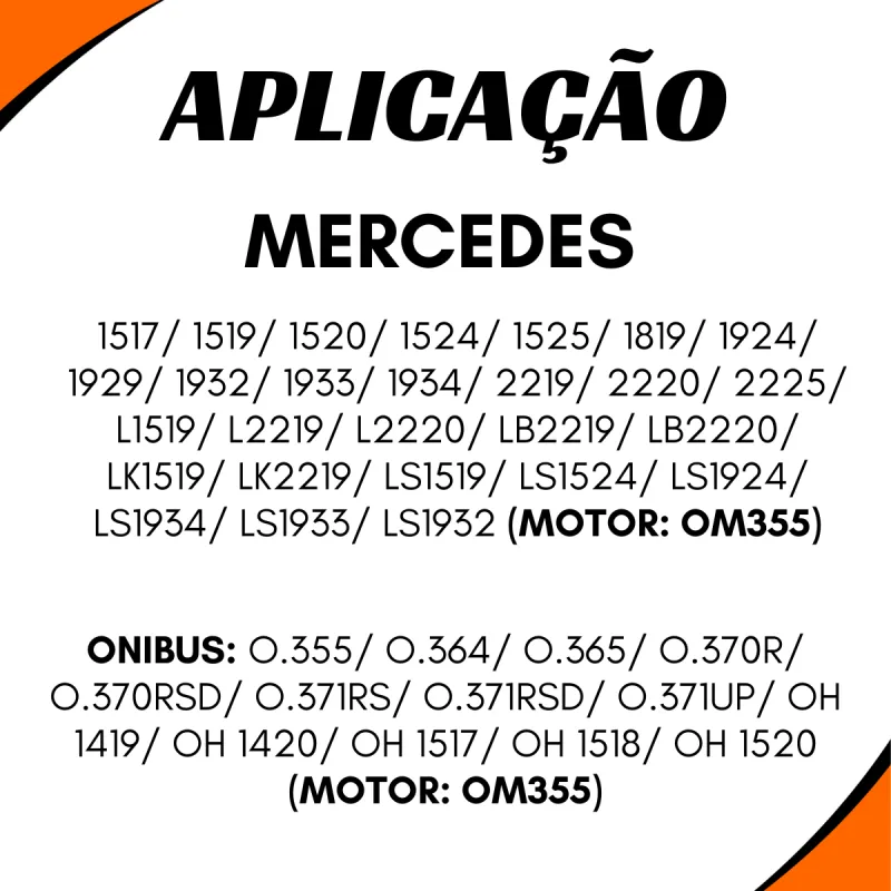 Compressor Ar Mbb Om355/ 1519/ 1520/ 1524/ 1525/ 1924/ 1929/ 1932/