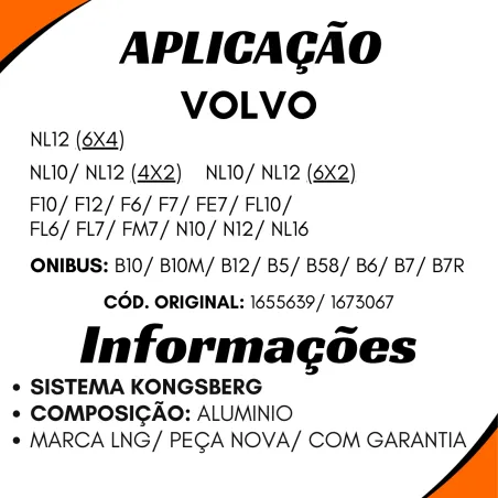 Servo Embreagem Volvo N10/ N12/ Nl10/ Nl12/ B10m/ B58 1673067