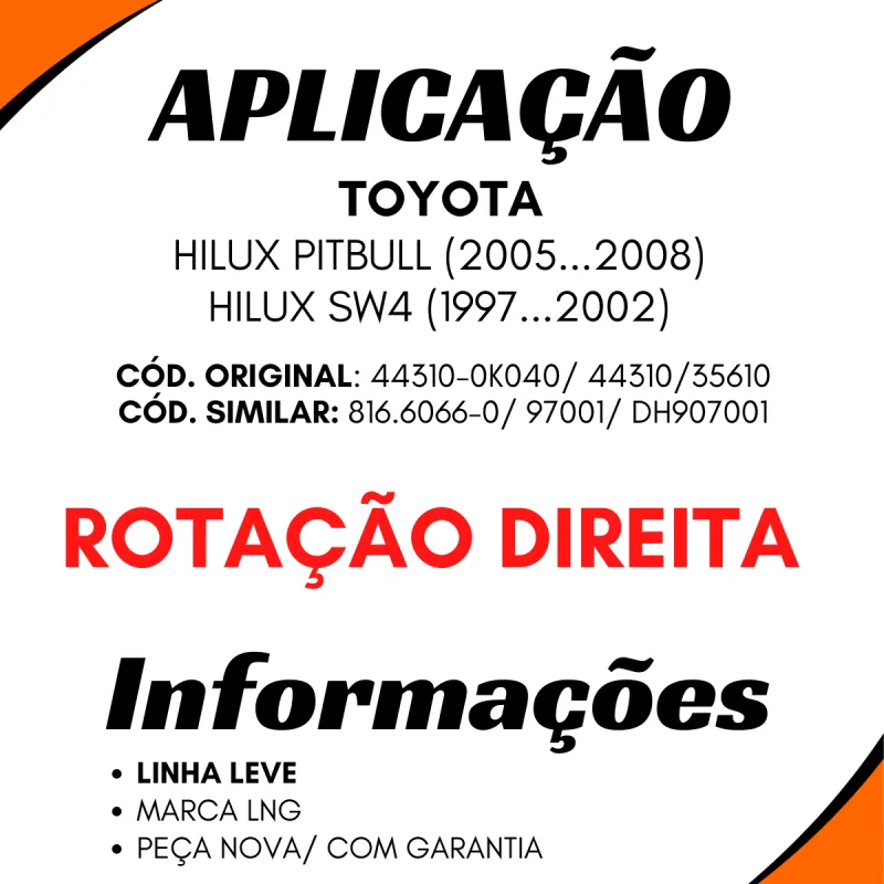 Bomba Hidráulica Toyota Hilux Pitbull (05/08) Sw4 3.0 (97/02)