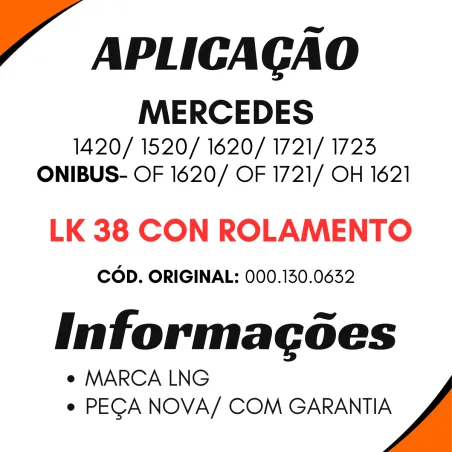 Tampa Tras. Compressor Ar Mbb 1420/ 1520/ 1620/ 1721/ 1723/ Of1620/