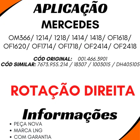 Bomba Hidráulica Mercedes Om366 001.466.3901