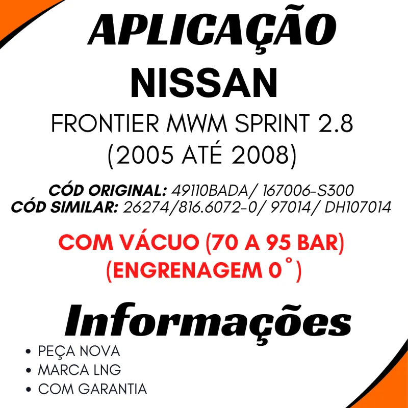 Bomba Hidráulica Nissan Frontier (05/08) Mwm Sprint 2.8