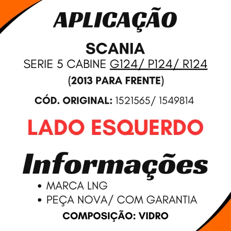 Lente Farol Esq. Série 5/ G124/ P124/ R124 (2013...)