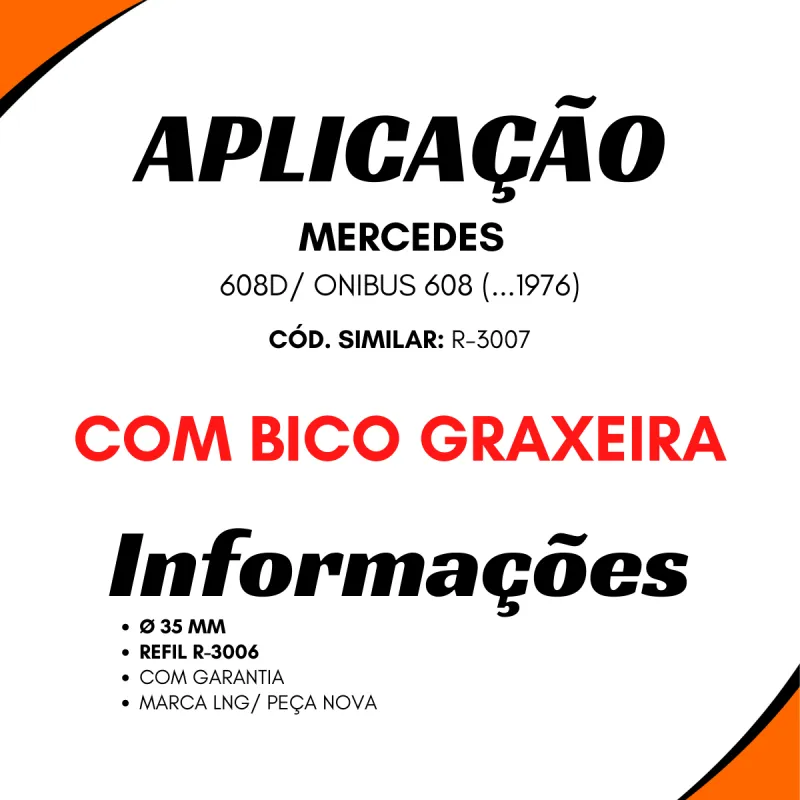Rolamento C/ Borracha 35mm Mbb 608d (...76)/ Micro Ônibus 608