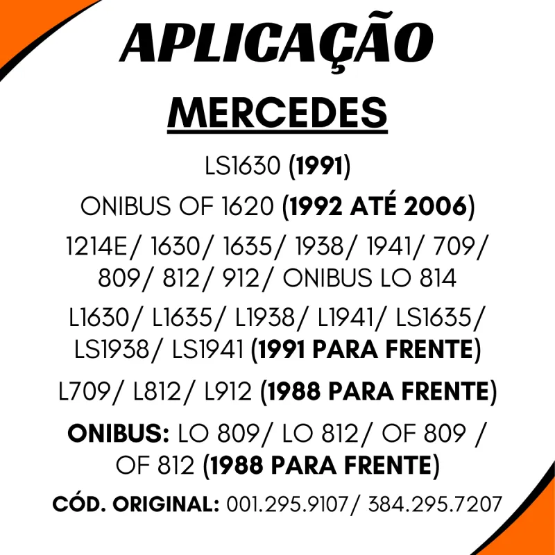 Cilindro Embreagem Mbb 709/ 809/ 812/ 912/ 1214e/ 1630/ 1635/ 1938/