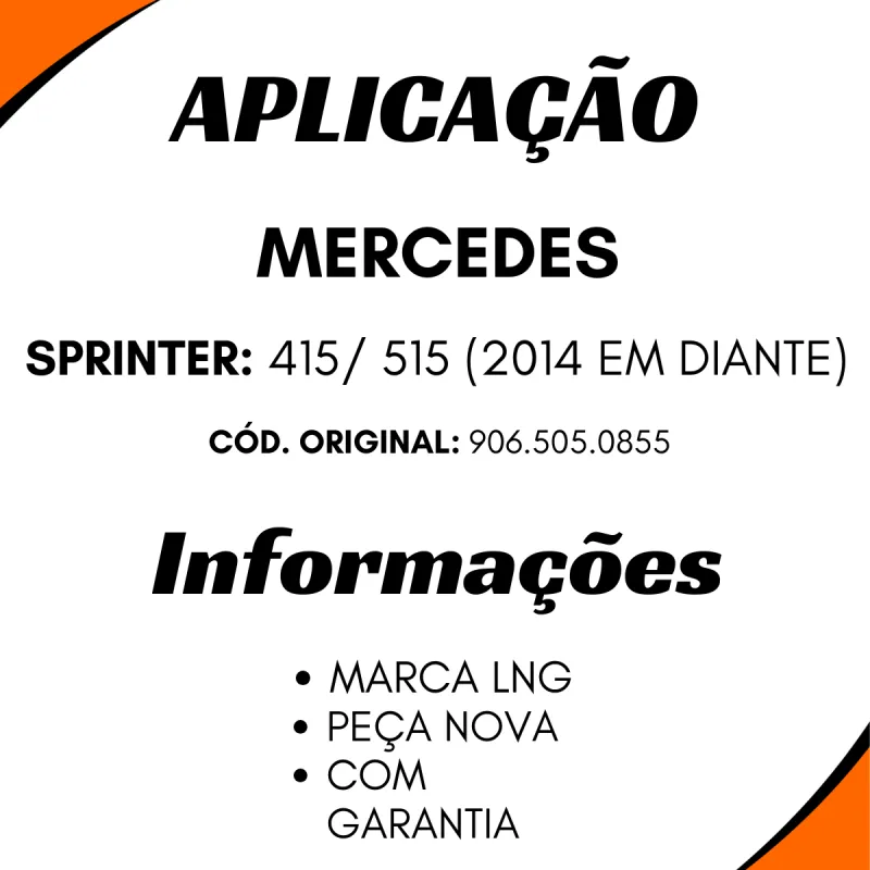 Saia Radiador Mercedes Sprinter 415/ 515 (2014...) 906.505.0855