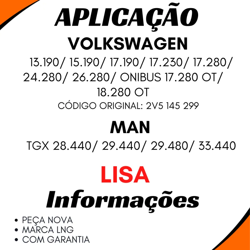 Polia Tensor Correia Lisa Vw 13190/ 15190/ 17190/ 17230/ 17280/