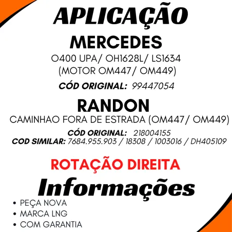Bomba Hidráulica Mercedes/Randon Motor Om447/Om449