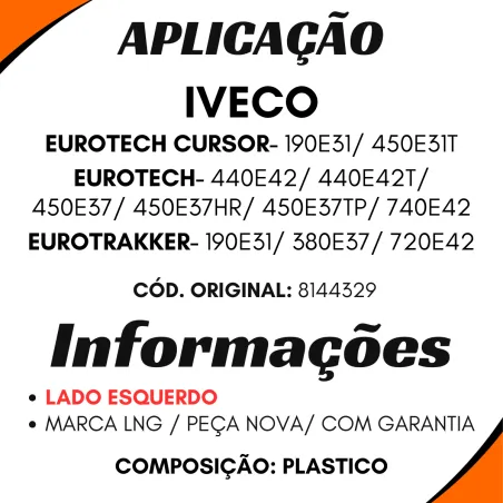 Paralama Cabine Dir Iveco Eurotech 450e31 190e31 440e42 740e42